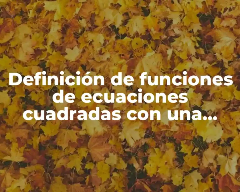 Definición de funciones de ecuaciones cuadradas con una solución