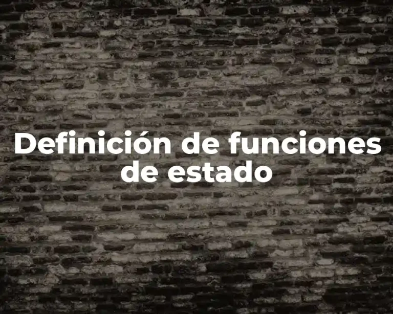 Definición de funciones de estado