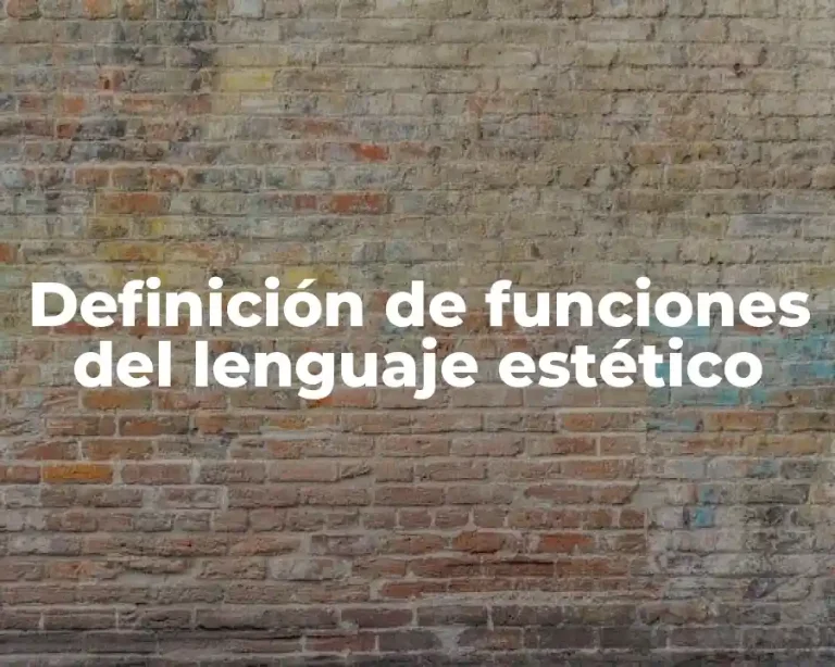 Definición de funciones del lenguaje estético