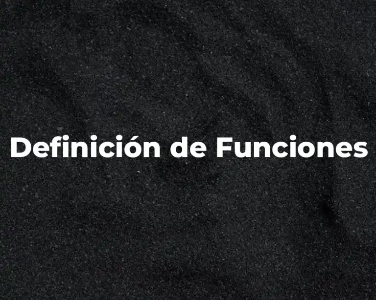 Definición de Funciones