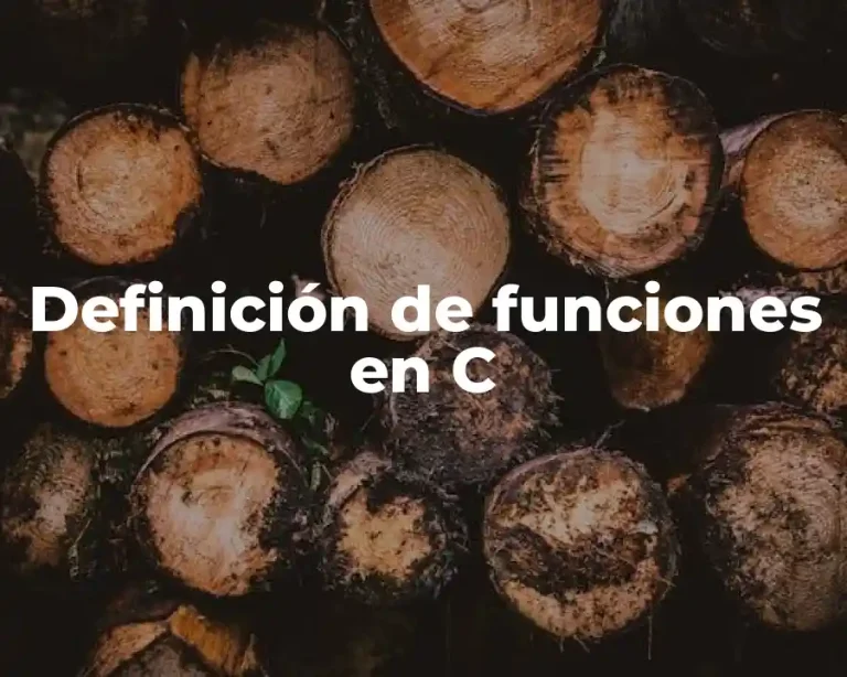 Definición de funciones en C