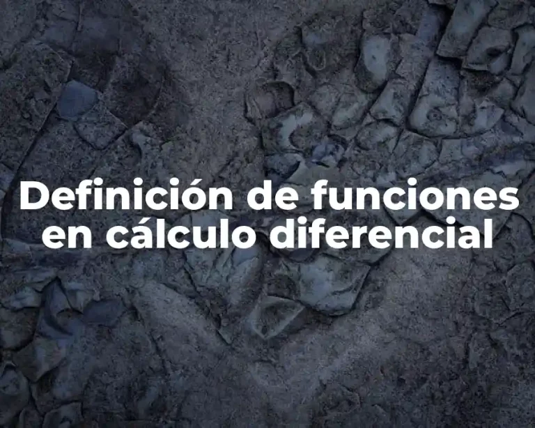 Definición de funciones en cálculo diferencial