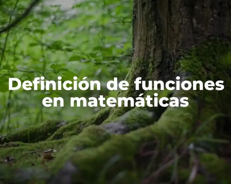 Definición de funciones en matemáticas