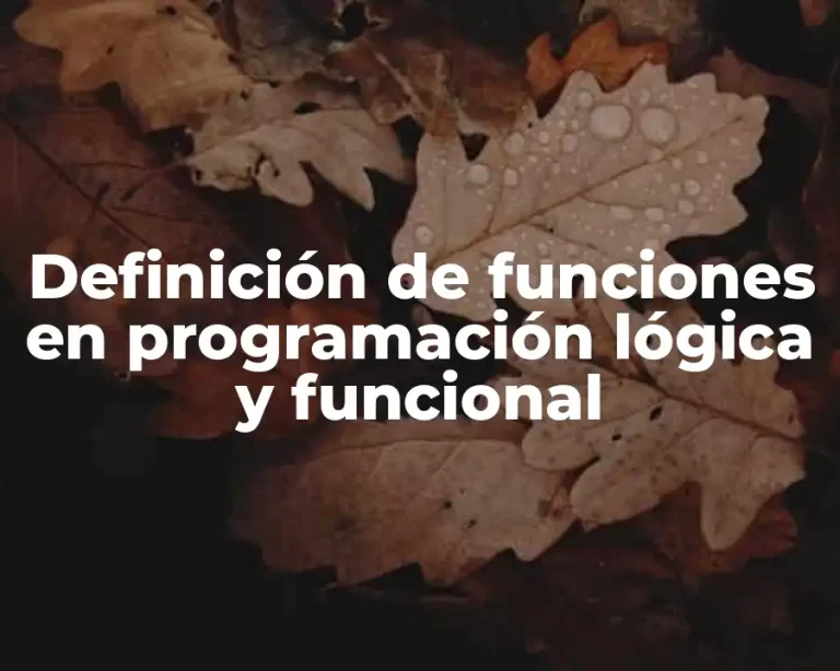Definición de funciones en programación lógica y funcional