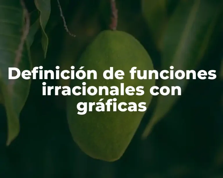 Definición de funciones irracionales con gráficas