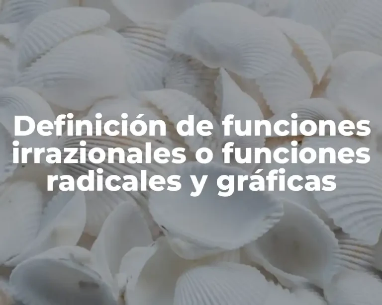 Definición de funciones irrazionales o funciones radicales y gráficas