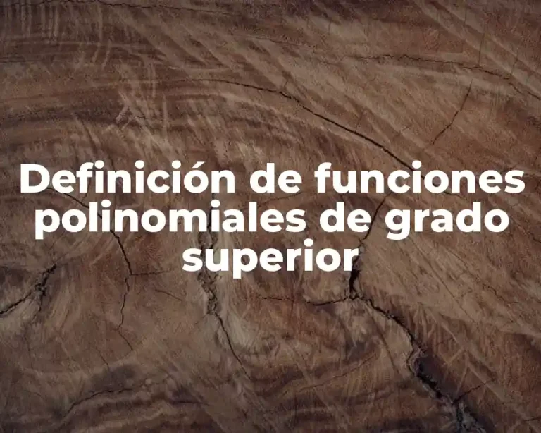 Definición de funciones polinomiales de grado superior