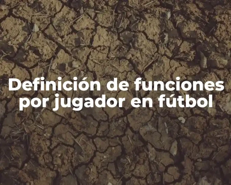 Definición de funciones por jugador en fútbol