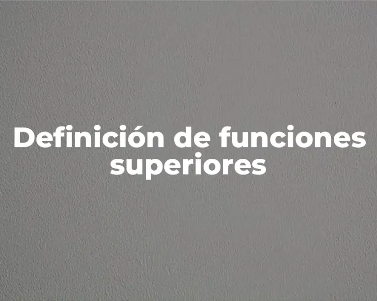 Definición de funciones superiores