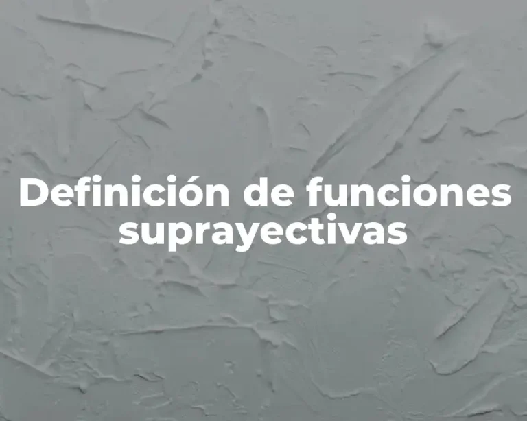 Definición de funciones suprayectivas