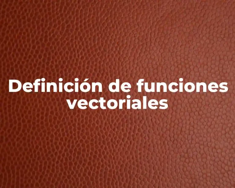 Definición de funciones vectoriales