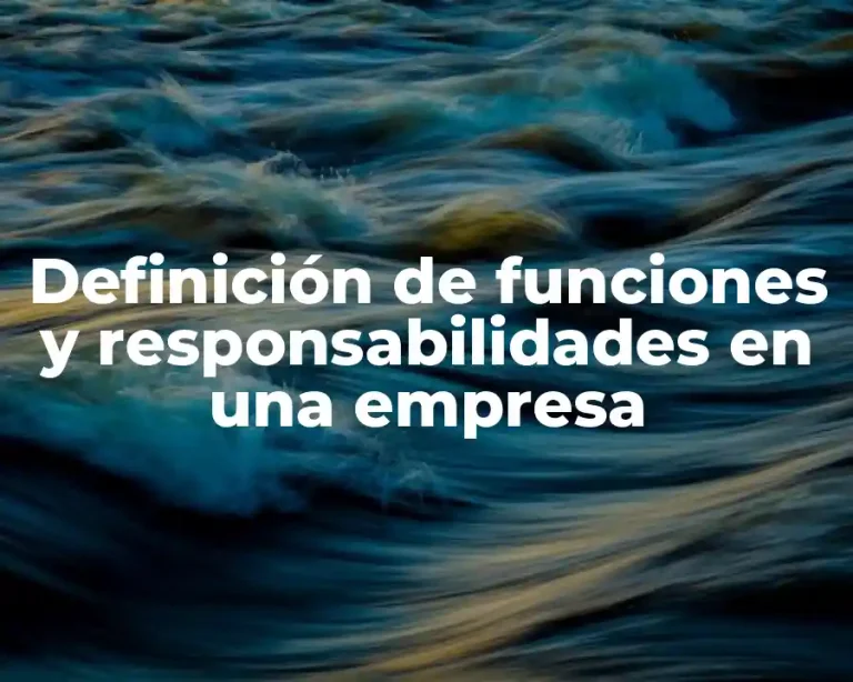 Definición de funciones y responsabilidades en una empresa