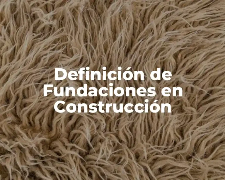 Definición de Fundaciones en Construcción