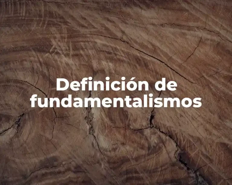 Definición de fundamentalismos