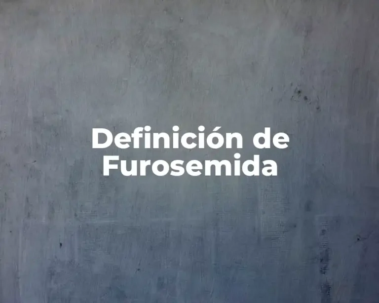 Definición de Furosemida
