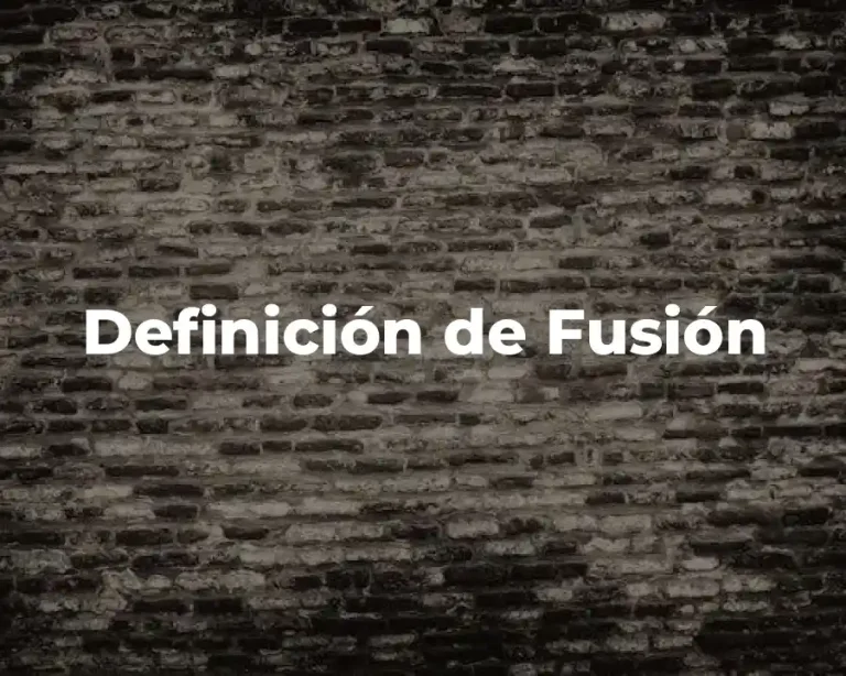 Definición de Fusión