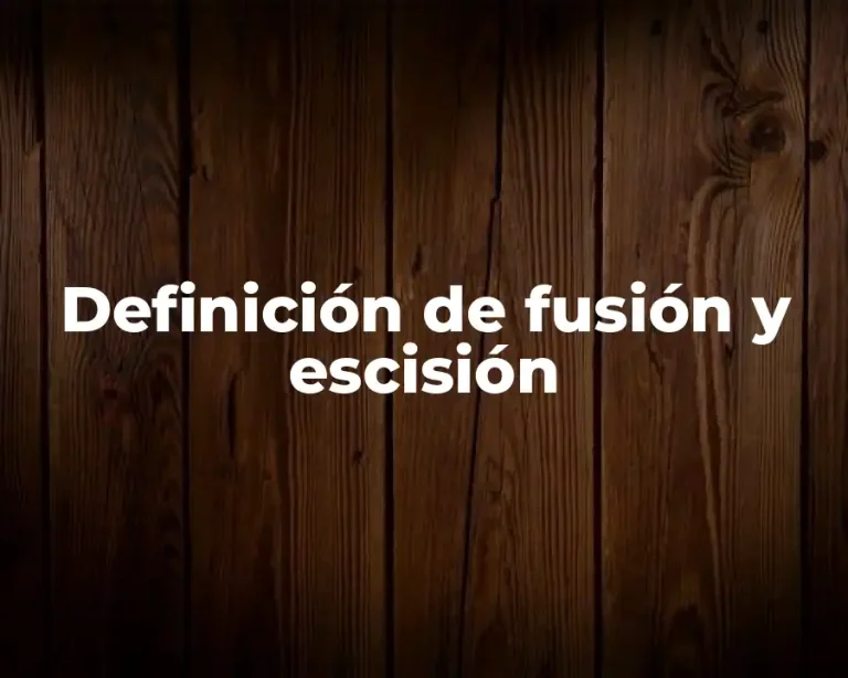 Definición de fusión y escisión