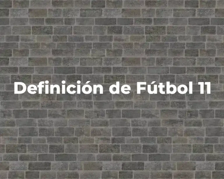 Definición de Fútbol 11