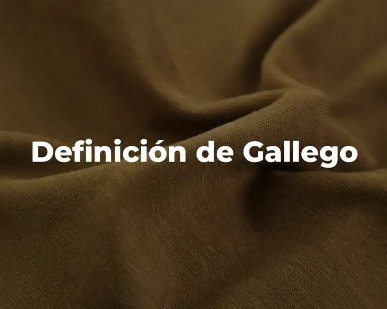 Definición de Gallego