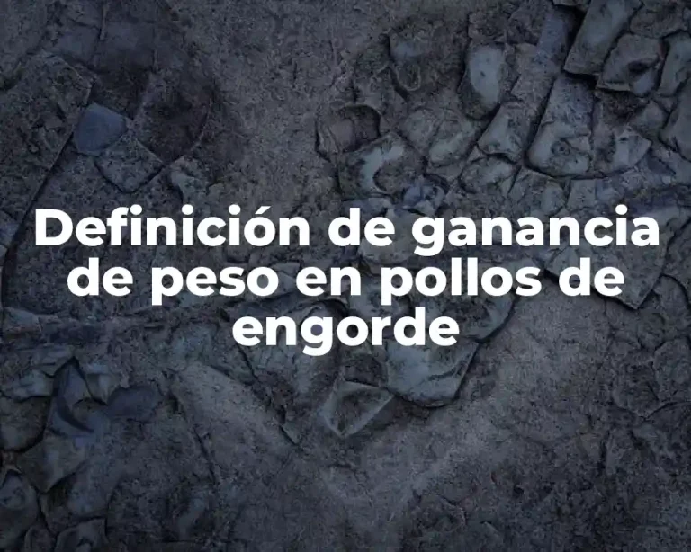 Definición de ganancia de peso en pollos de engorde