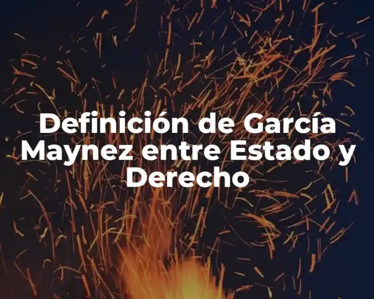 Definición de García Maynez entre Estado y Derecho