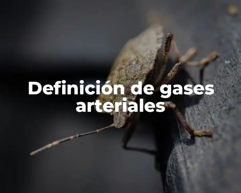 Definición de gases arteriales