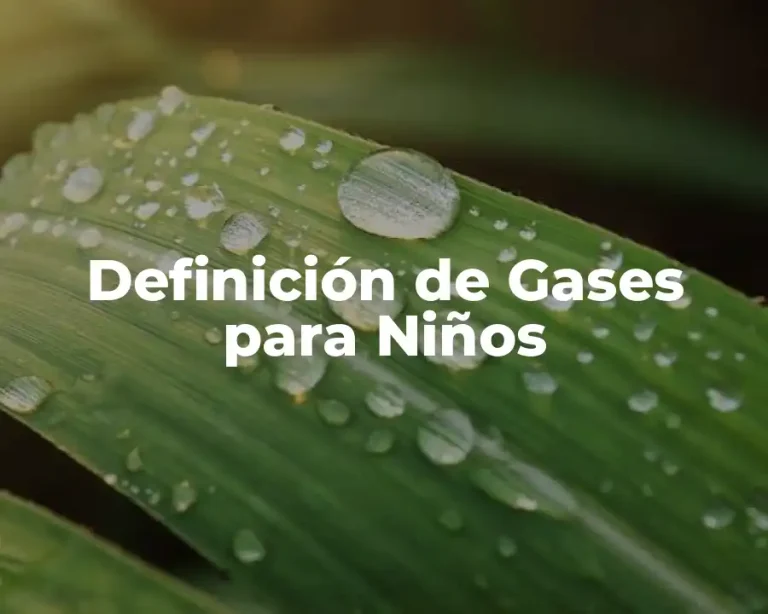 Definición de Gases para Niños