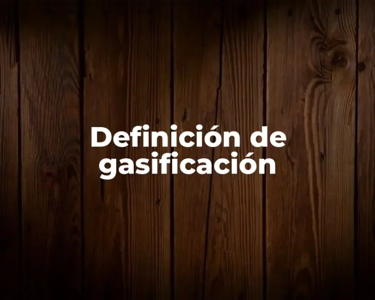 Definición de gasificación