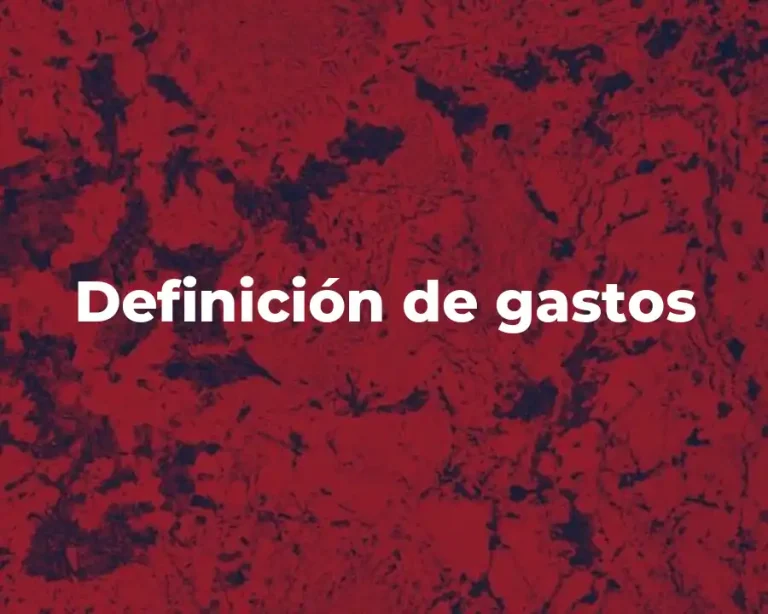 Definición de gastos