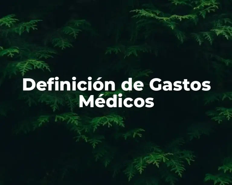Definición de Gastos Médicos