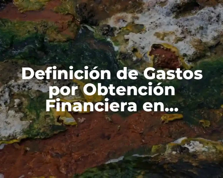 Definición de Gastos por Obtención Financiera en Contabilidad