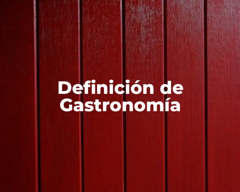 Definición de Gastronomía