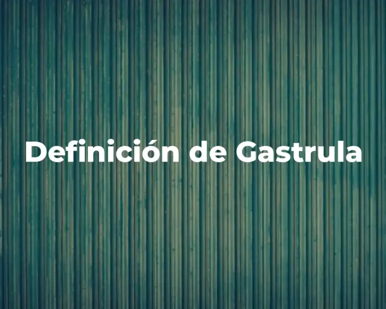 Definición de Gastrula