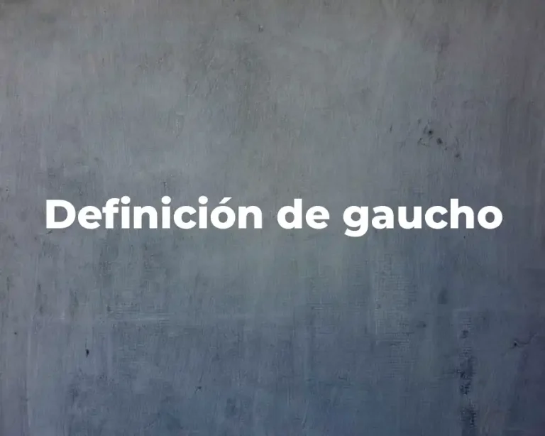 Definición de gaucho