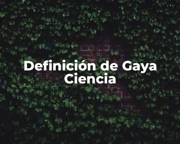 Definición de Gaya Ciencia