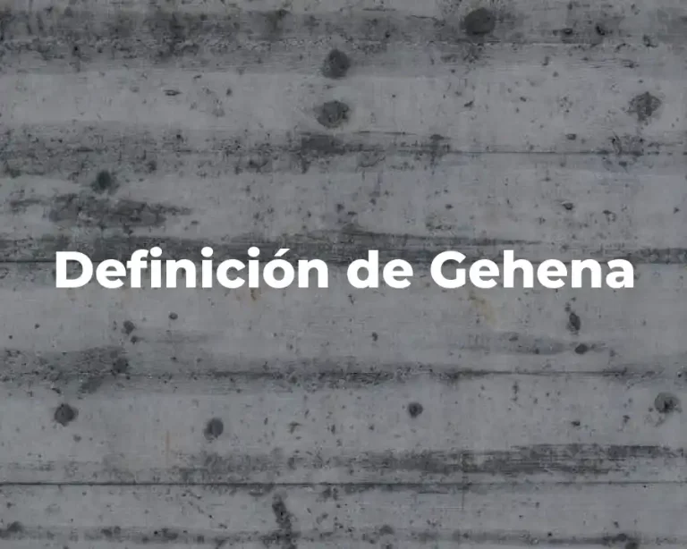 Definición de Gehena
