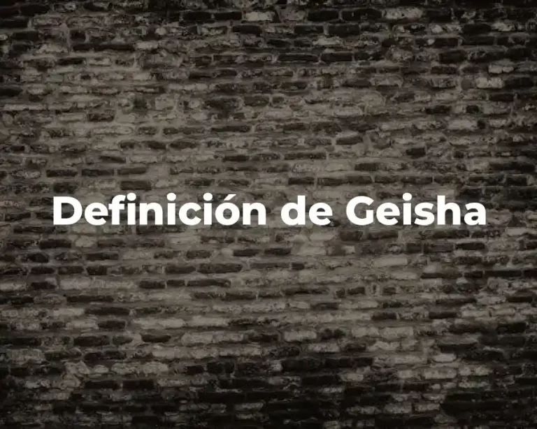 Definición de Geisha
