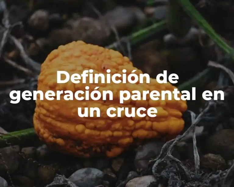Definición de generación parental en un cruce