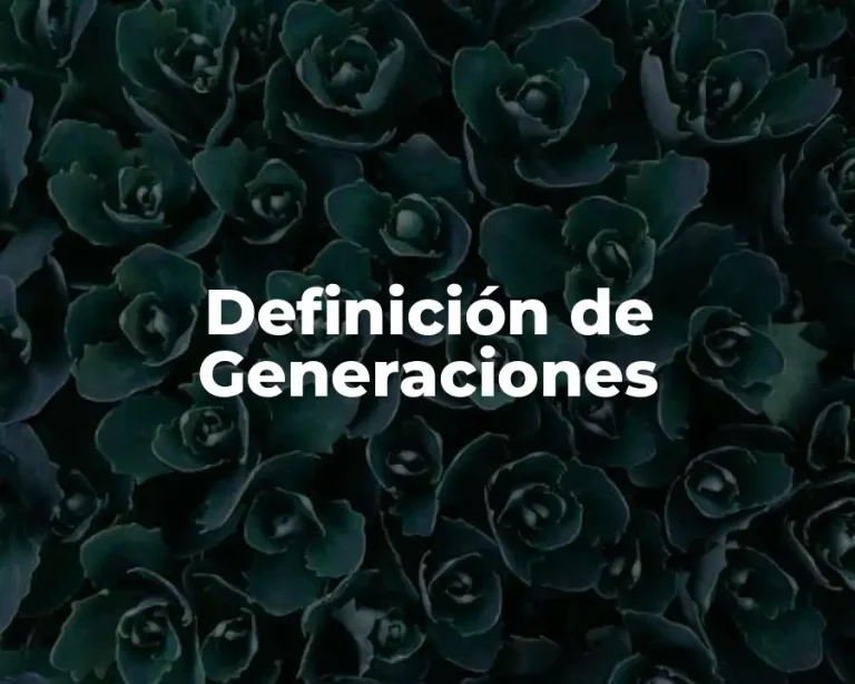 Definición de Generaciones
