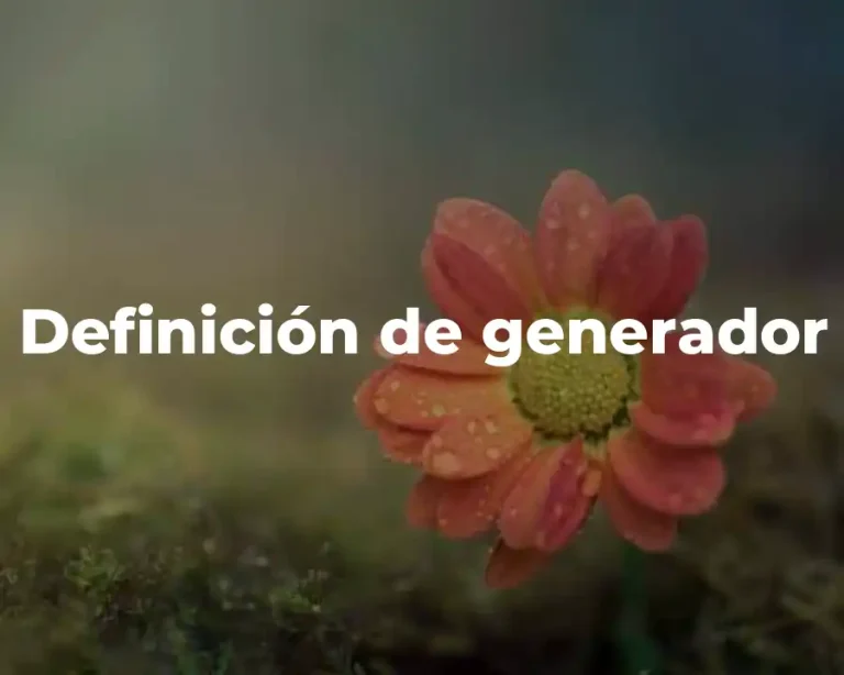 Definición de generador