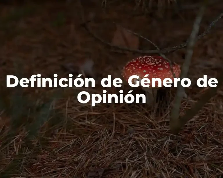 Definición de Género de Opinión