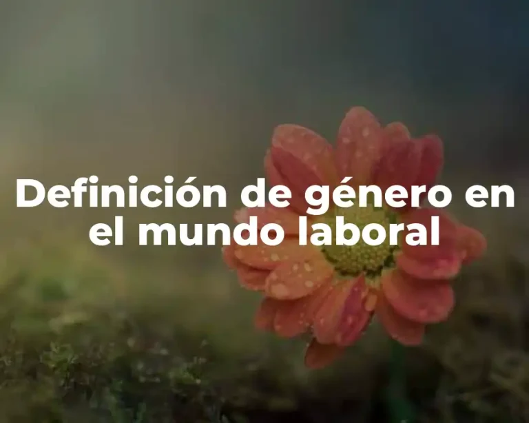 Definición de género en el mundo laboral