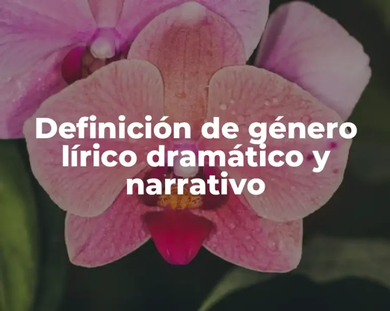 Definición de género lírico dramático y narrativo
