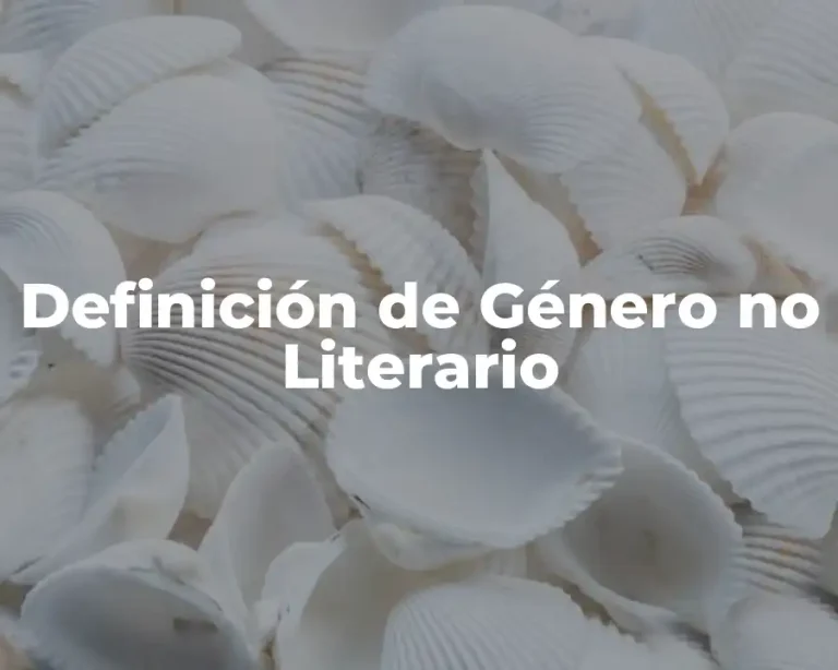 Definición de Género no Literario