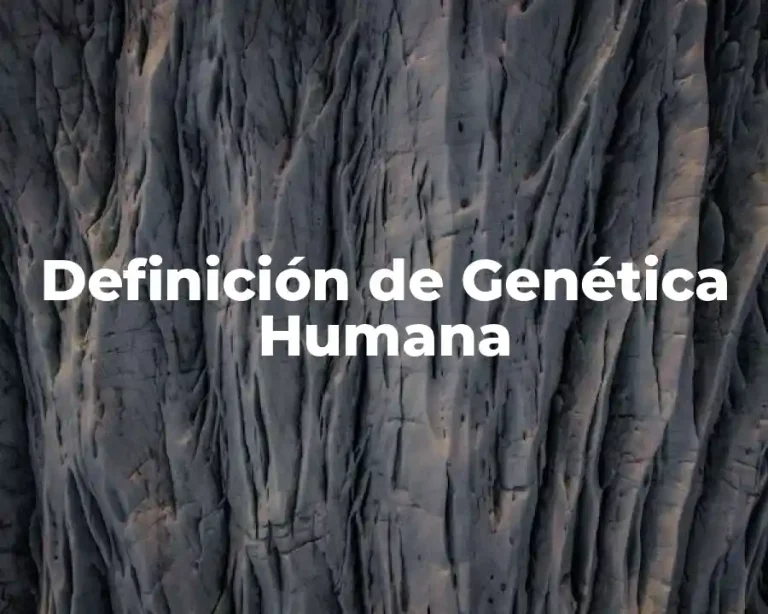 Definición de Genética Humana