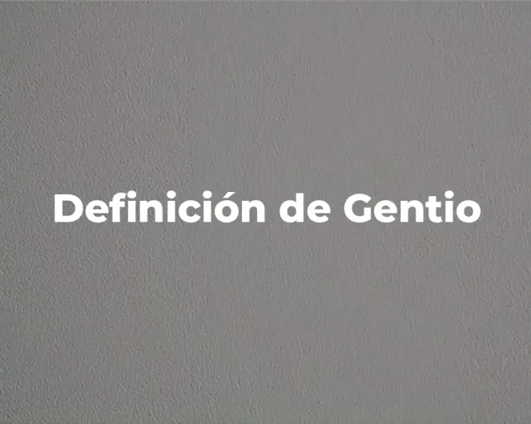 Definición de Gentio