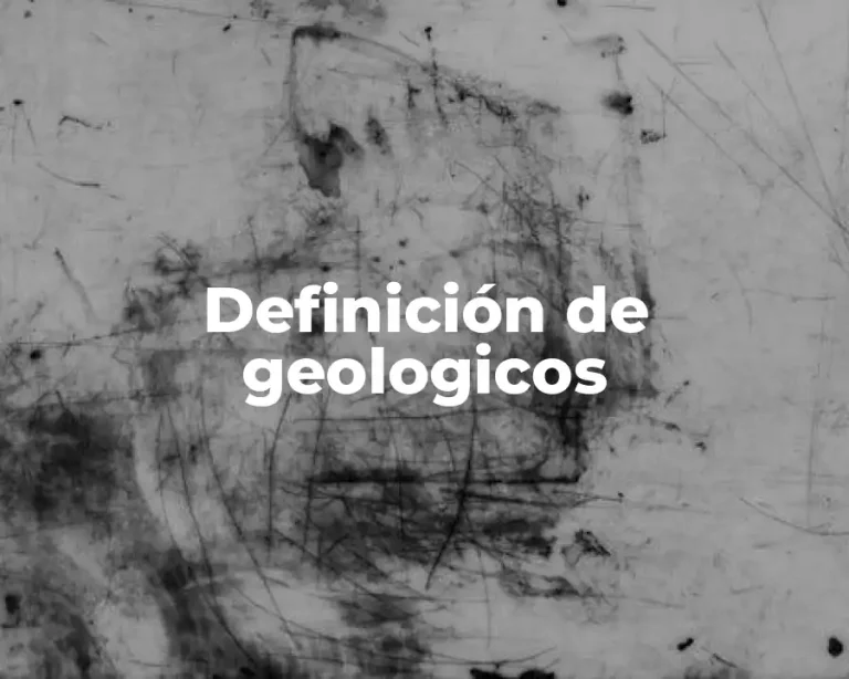 Definición de geologicos