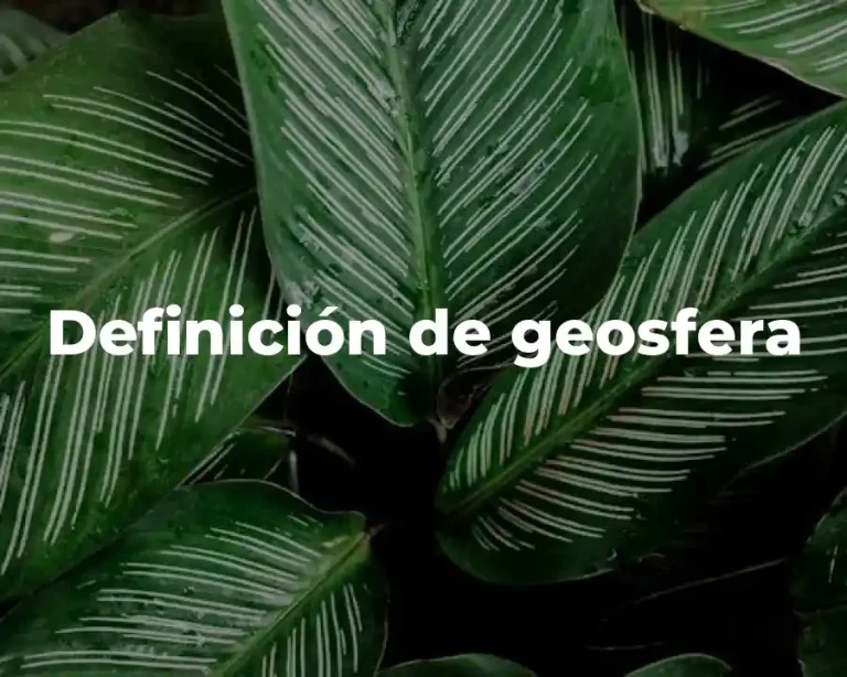 Definición de geosfera