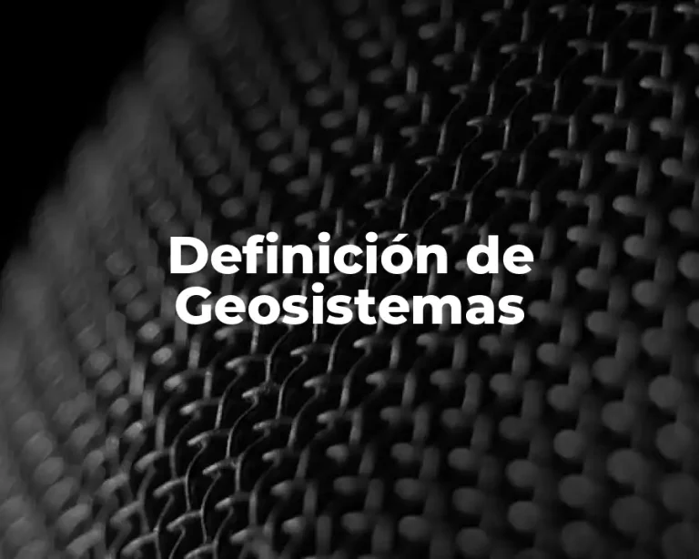 Definición de Geosistemas