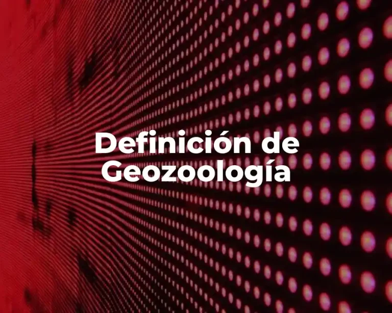 Definición de Geozoología